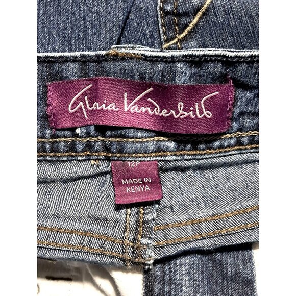 Gloria Vanderbilt Womens Petite 12P Amanda Jean Indigo Denim Bootcut Stretch - Picture 3 of 10